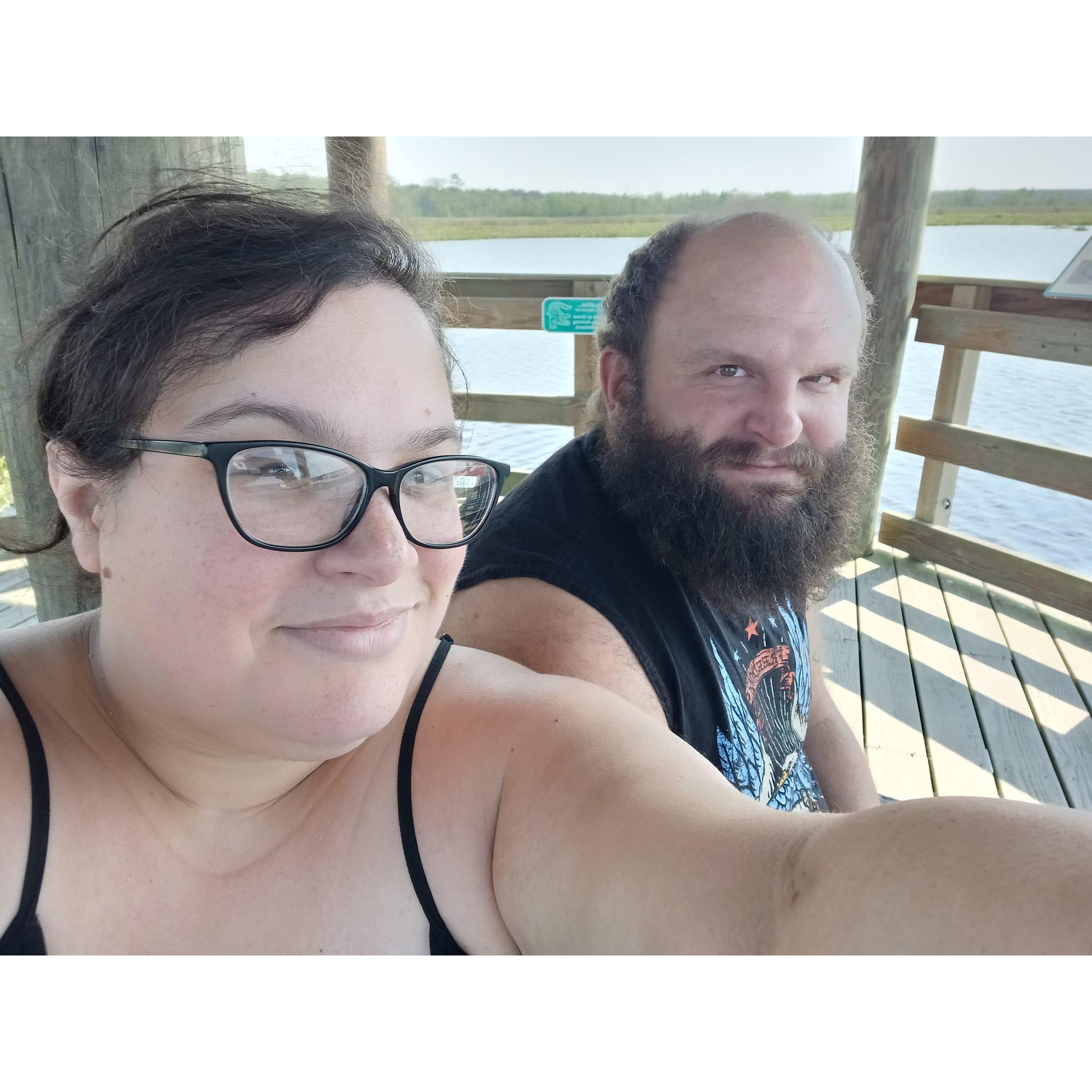 Celebrating our 8 year wedding anniversary at our favorite place, The Cattail Marsh in Beaumont.