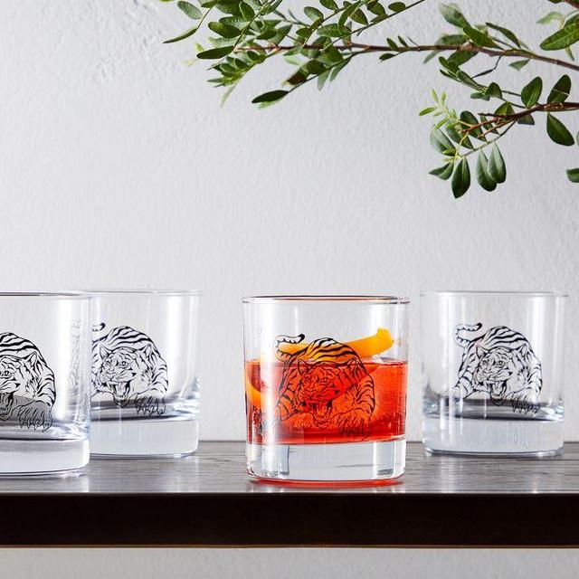 Counter Couture Tiger Rocks Glass