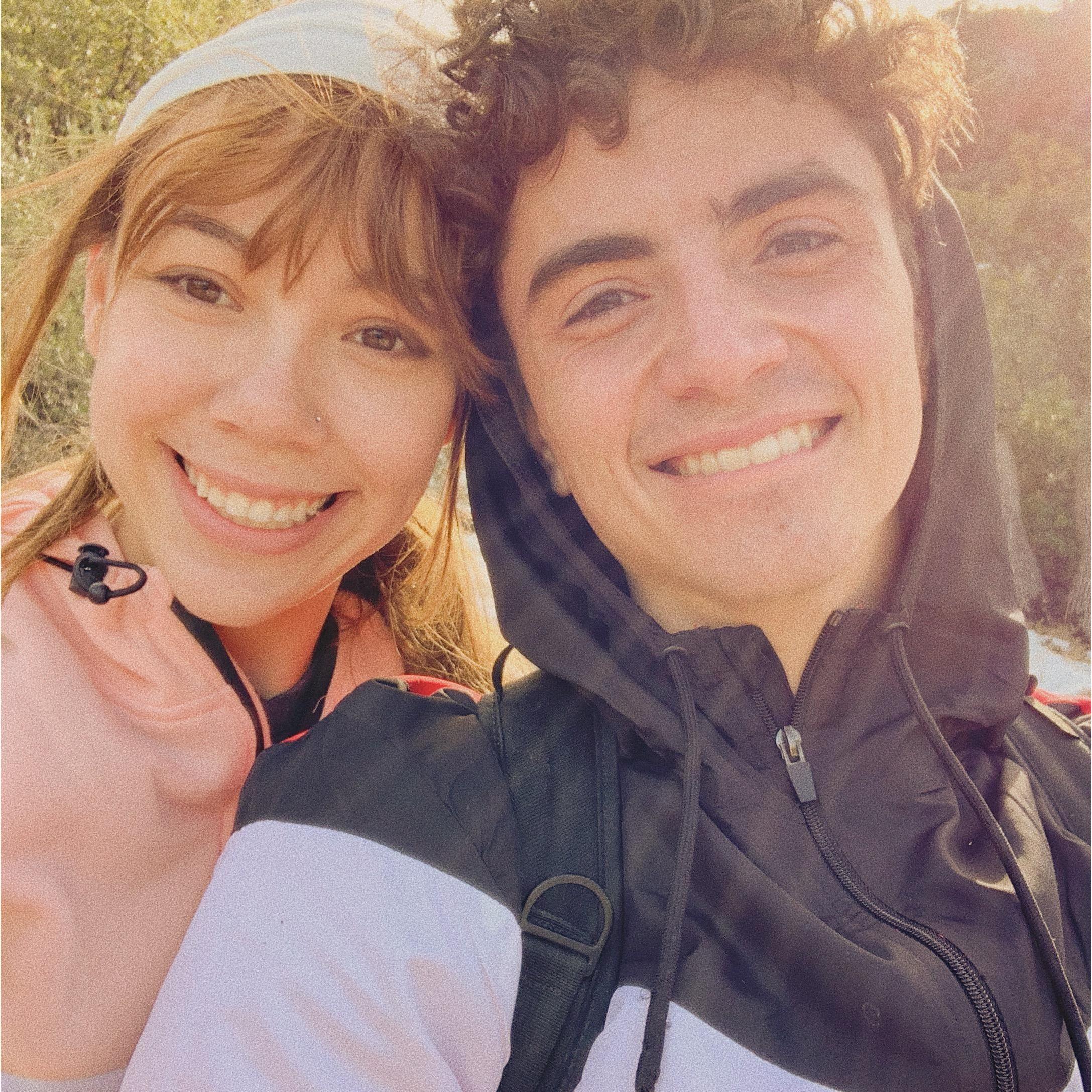 From when we went hiking together for the first time as an engaged couple! (January 8, 2020)