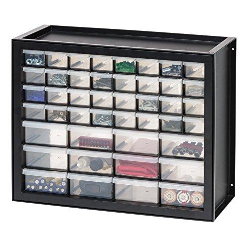 IRIS USA, Inc DPC-44 44 Drawer Parts And Hardware Cabinet, 19.5 Inch By 15.5 Inch By 7 Inch, Black