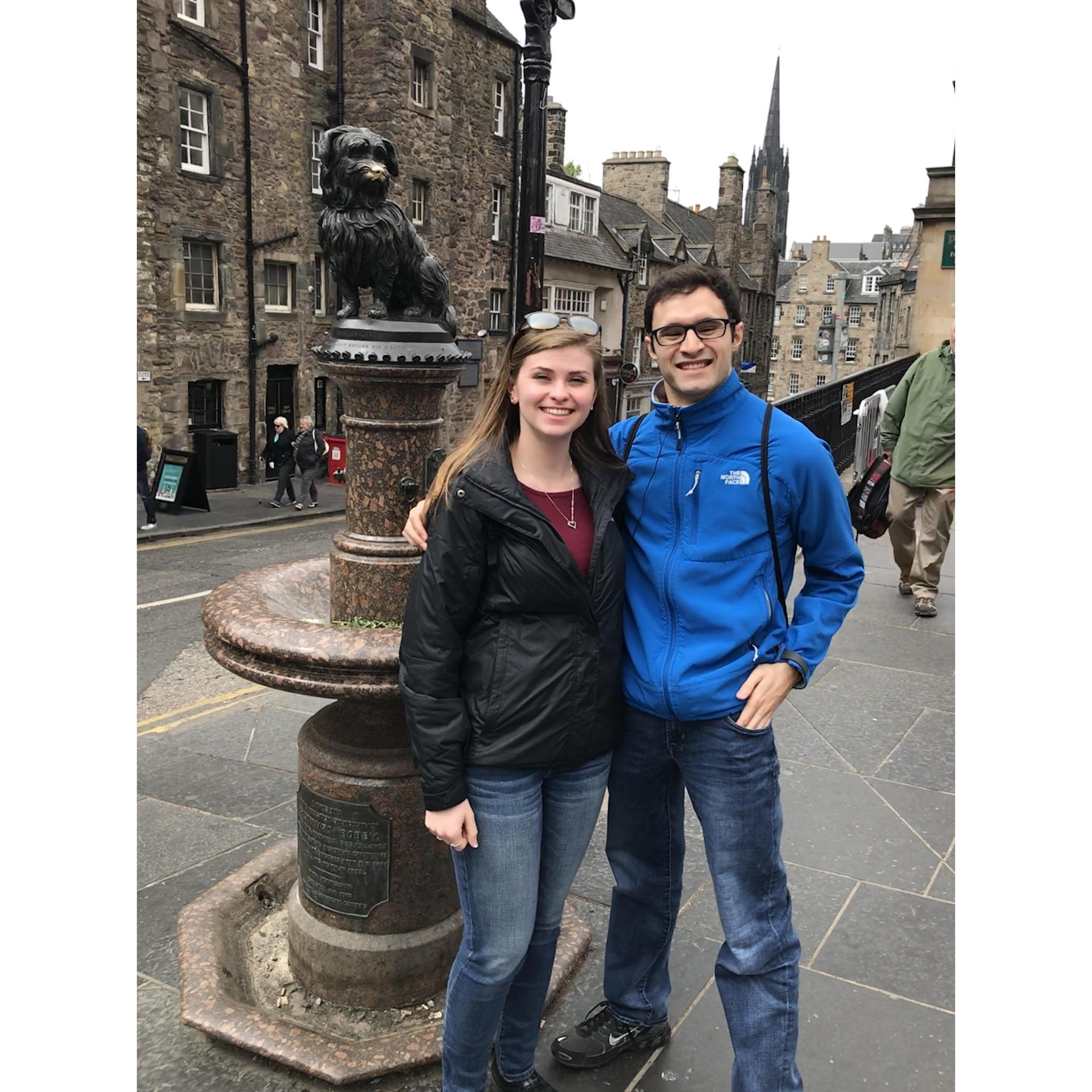 Circa 2018. Visiting Uncle Parto and Aunt Kathy in Scotland. Taken in Edinburgh at Greyfriars Bobby.