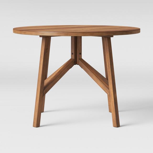 42" Clarksburg Cross Leg Wood Dining Table Round Brown - Threshold™