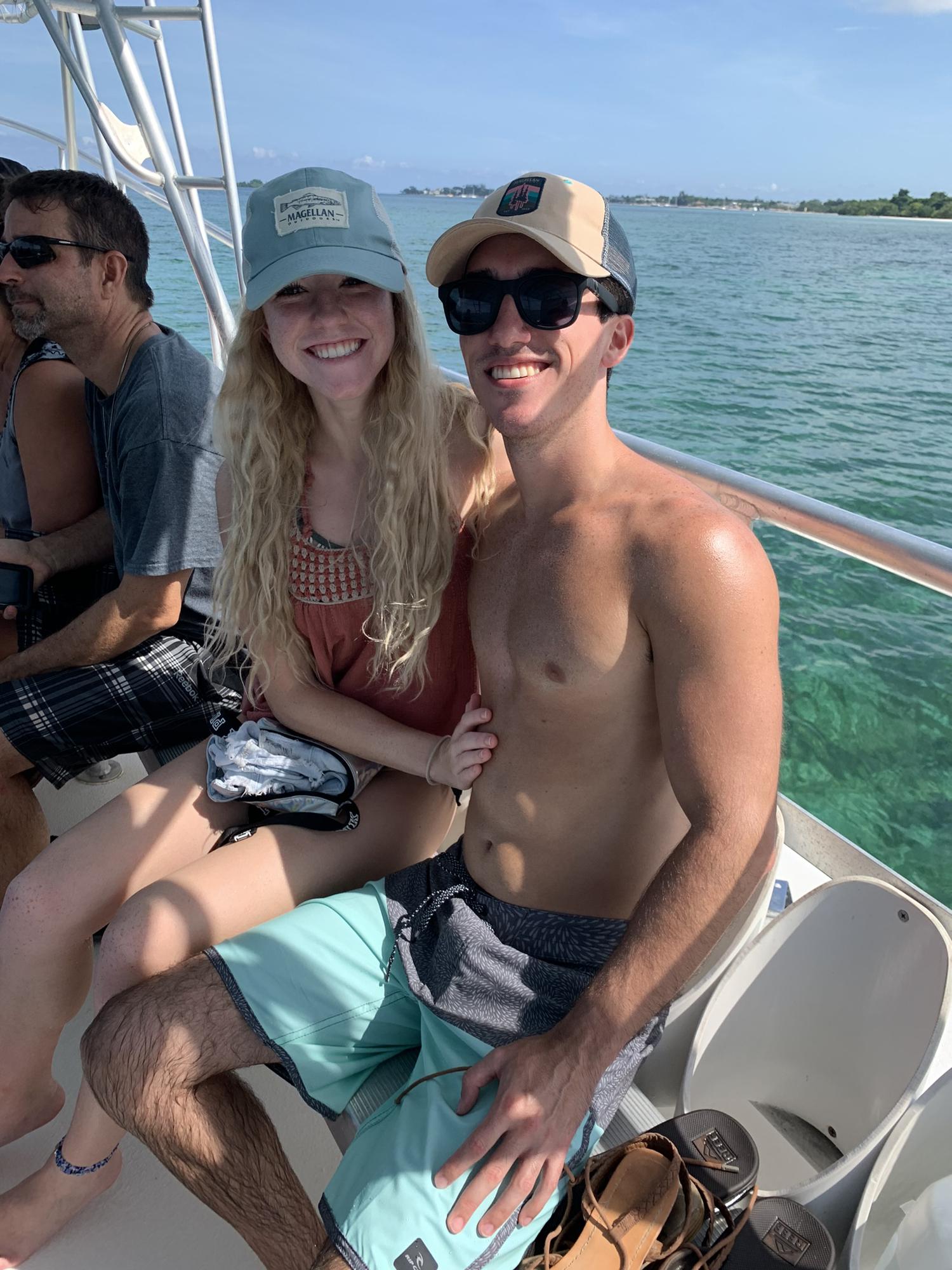 Glass bottom boat in Jamaica!