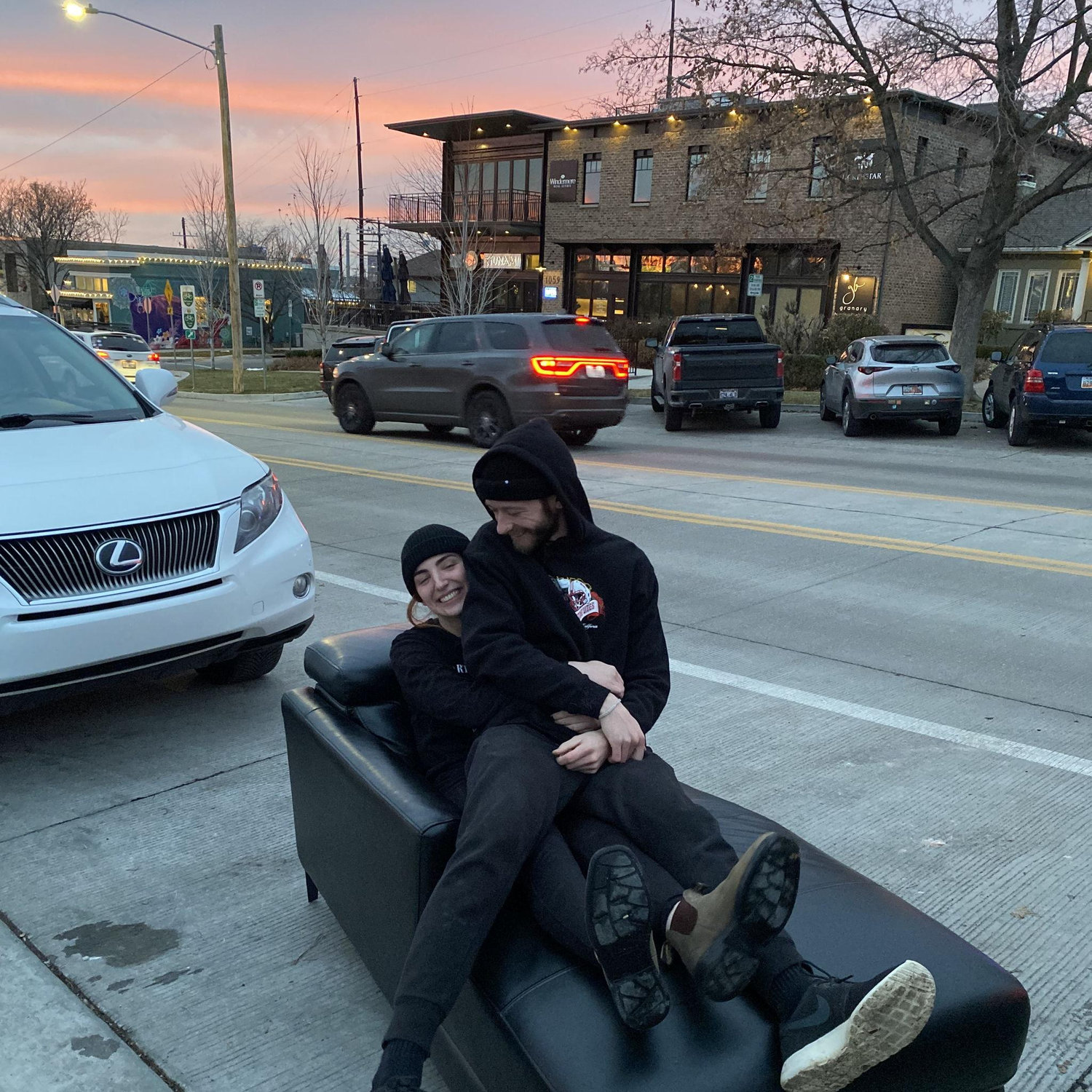 Had to stop and take a photo while Drew helped Hannah move into a new apartment