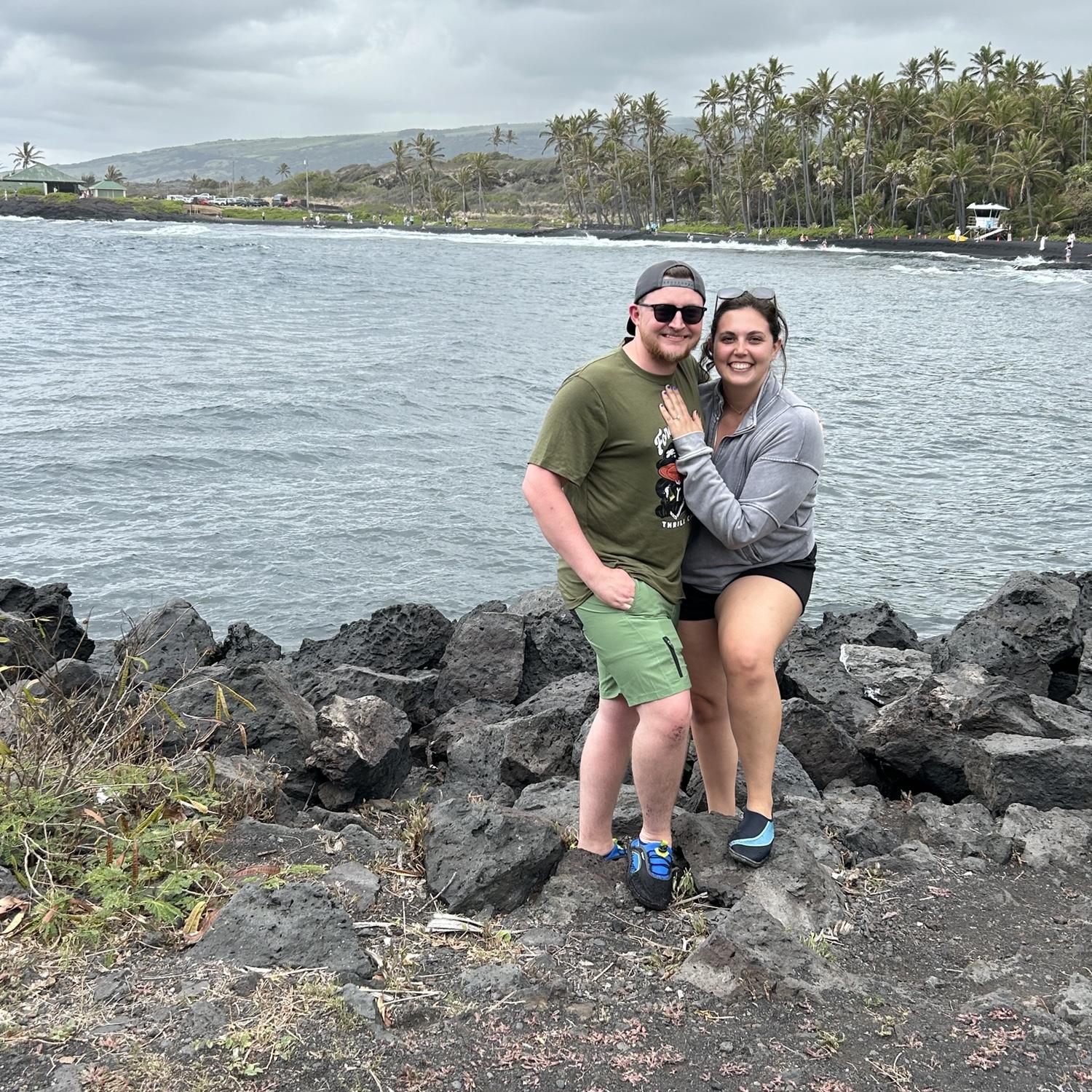 Engaged @ Punalu‘u Beach, Hawaii
