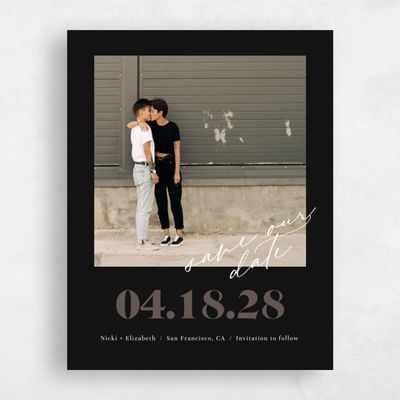 Black Wedding Save the Date - Temecula Photo