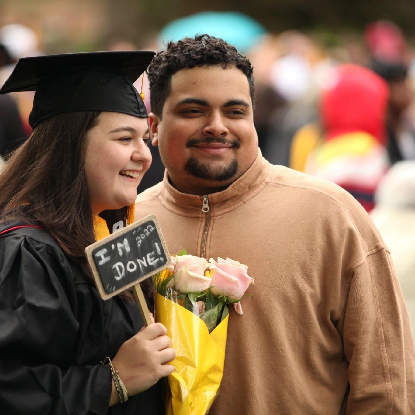 This was a photo taken by Bridgewater College's photographer at my graduation! The first one after COVID!
