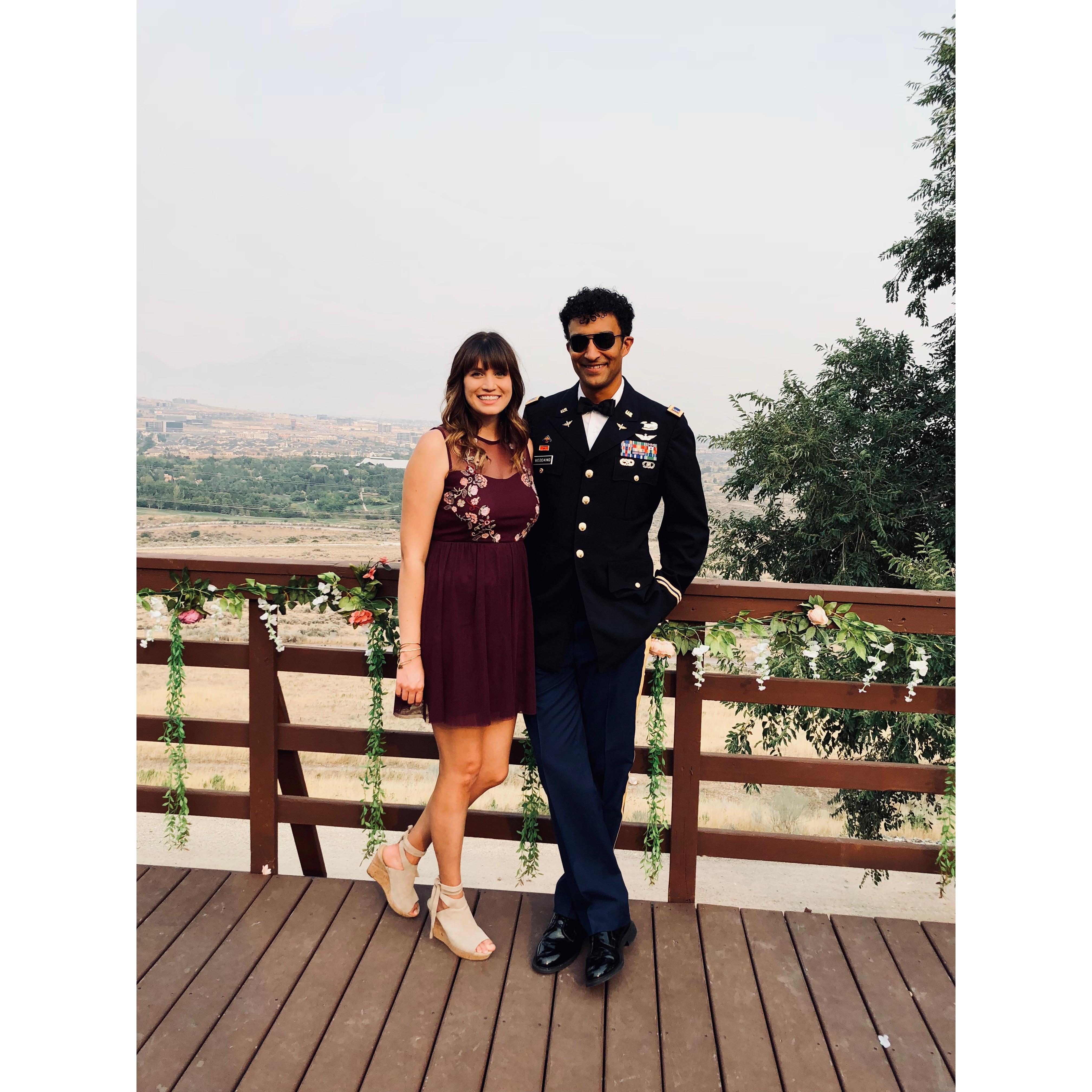 An officer and a lovely lady.