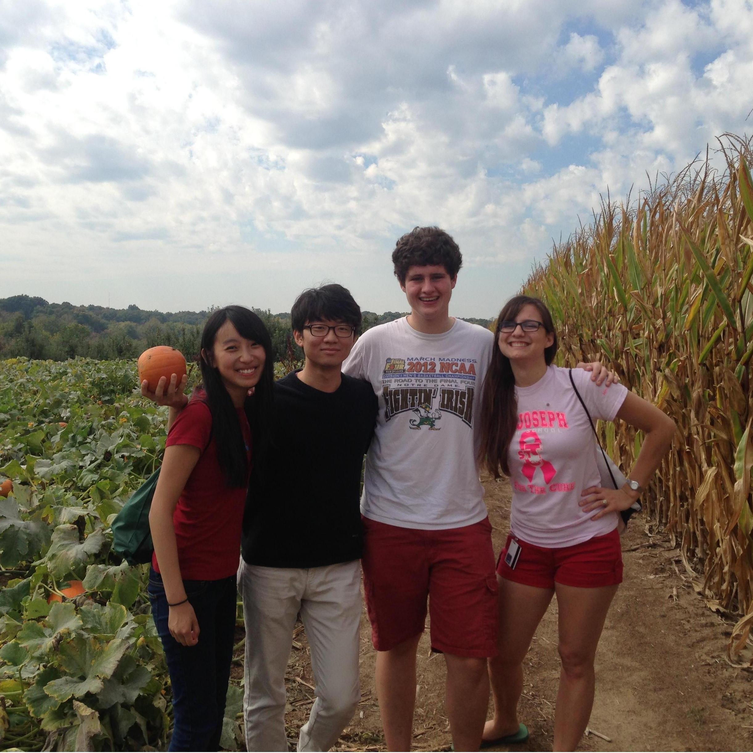 Our very first photo together: 2013! John had just joined our college acapella group, More Fools Than Wise. We took a trip out to the pumpkin patch for some Fall fun!