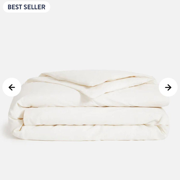 Luxe Sateen Duvet Cover - Cream, Full/Queen