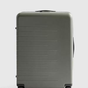 Expandable Large Check-In Suitcase in Olive