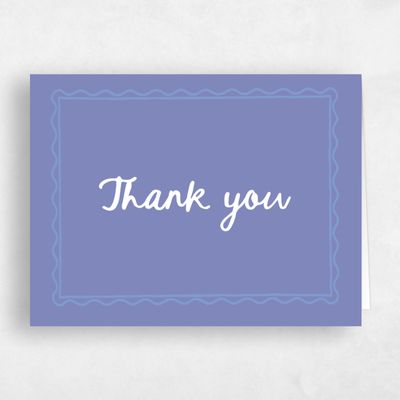 Dark Lavender, Purple Wedding Thank You - Nyssa Landscape
