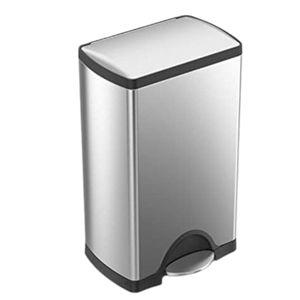 Simplehuman 38 Liter / 10 Gallon Rectangular Kitchen Step Trash Can, Brushed Stainless Steel
