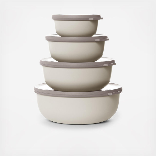 Mepal, Cirqula Shallow 8-Piece Storage Bowl Set | Zola