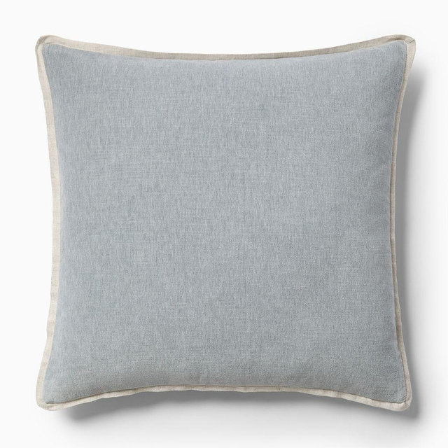 Classic Cotton Velvet Pillow Cover, 20x20, Arctic Blue