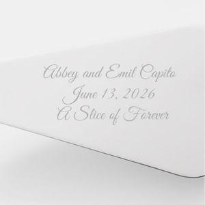 Engraved Athena Wedding Cake Server Set
