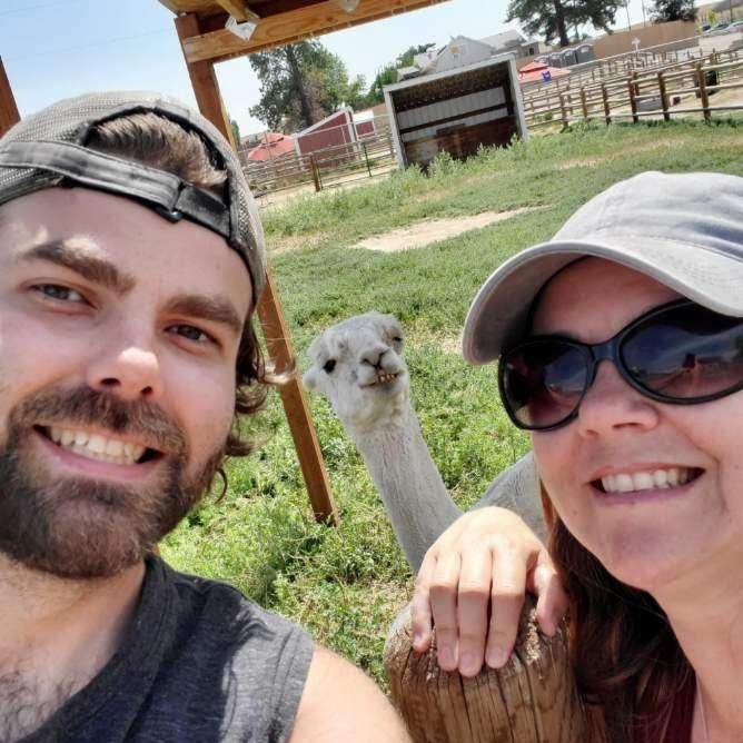 We got photo bombed by a friend.