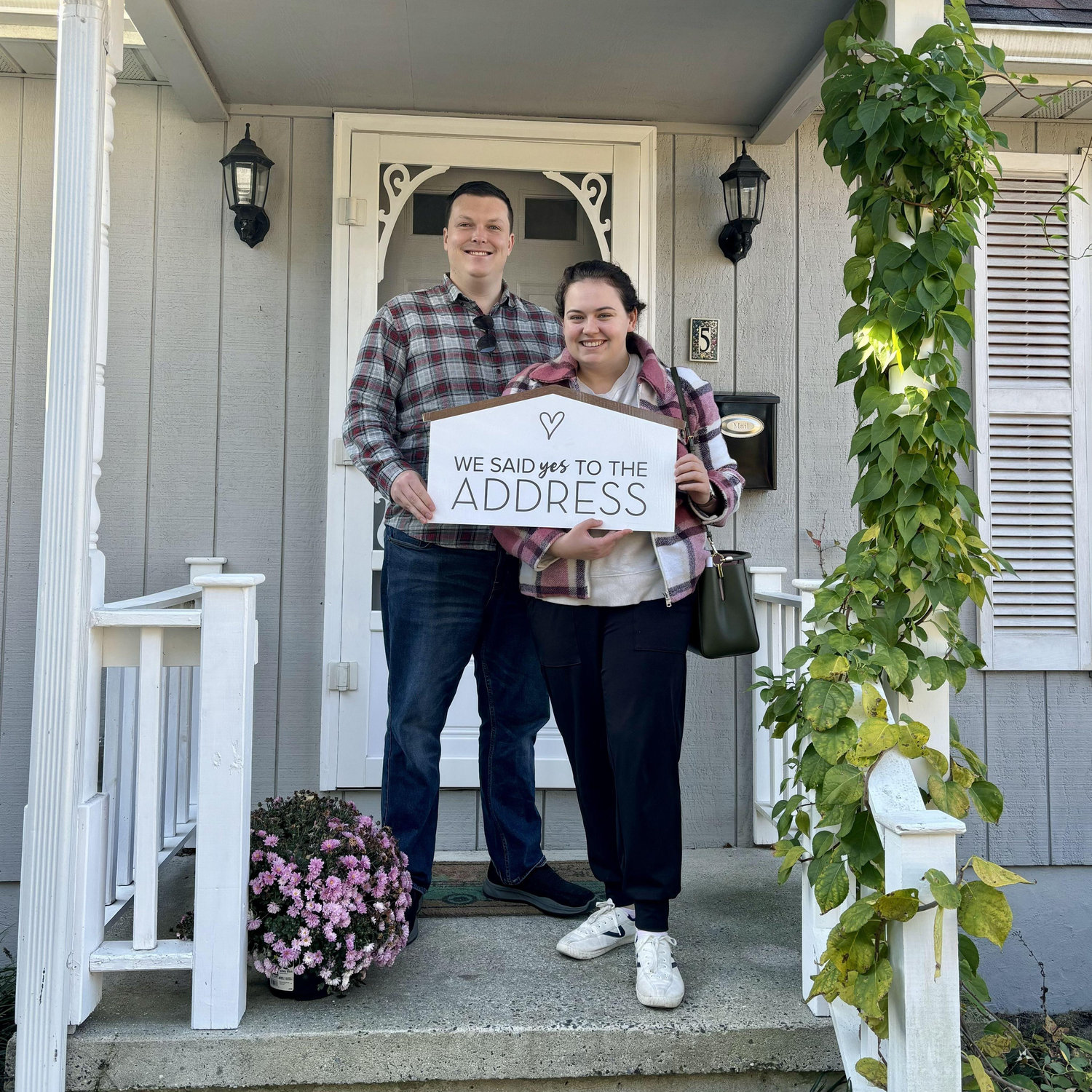 Saying "Yes" to the address!