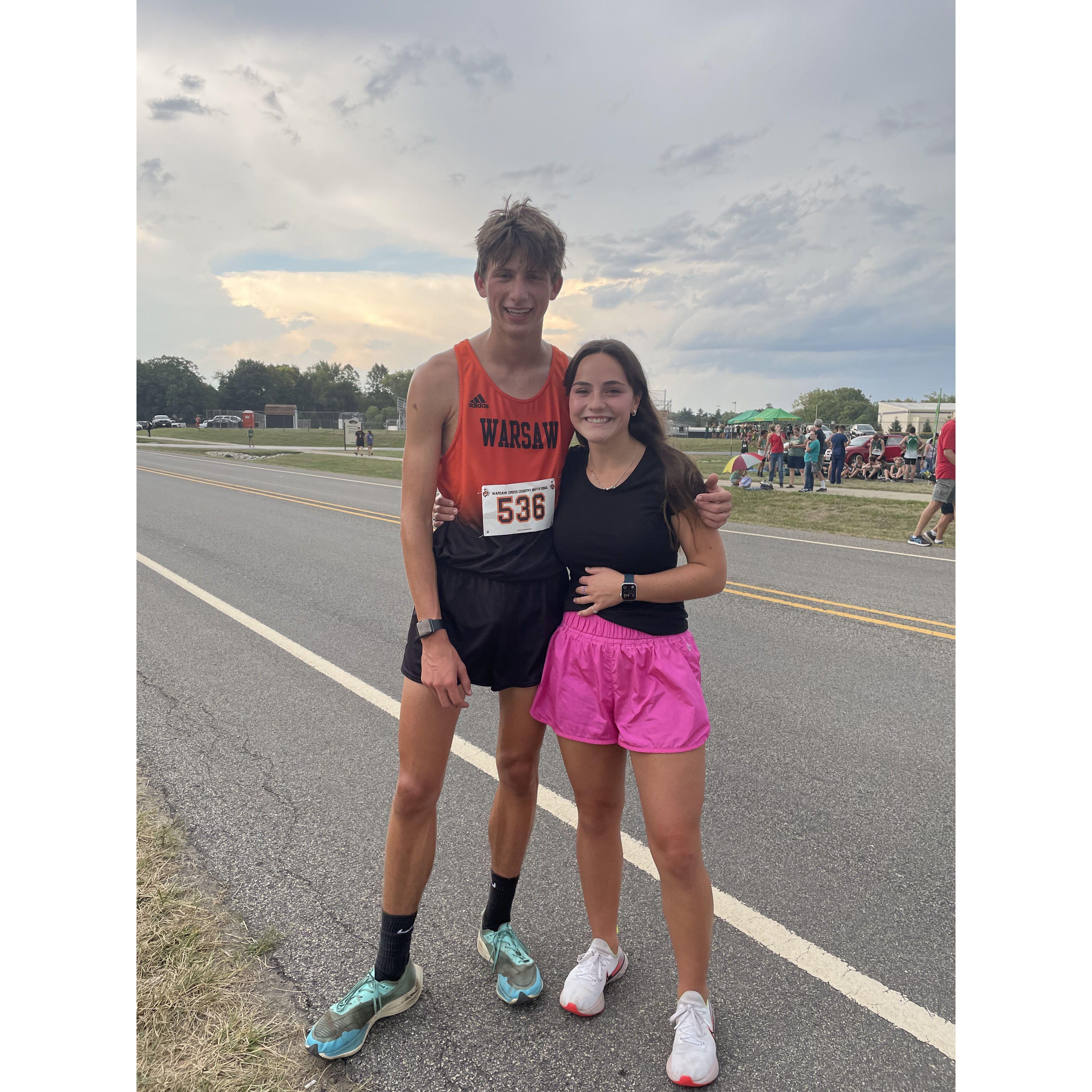 One of Jeremy's high school track meets