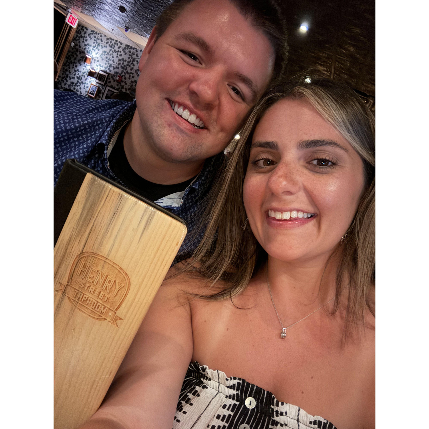 Our 1-year anniversary! We had to stop at Henry St. Taproom (our first date spot, we even sat in the same seats!).
