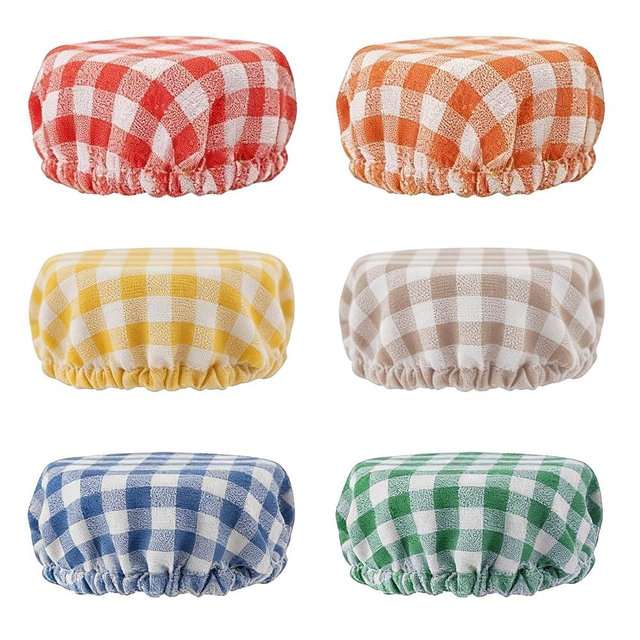 Sourdough Jar Cover, Reusable Sourdough Cloth Cover, 6pc Handmade Cotton Cloth Covers for Sourdough Starter Jar Sourdough Bread Baking Supplies Fit Jars Mouth from 3-4 Inch (six colors)