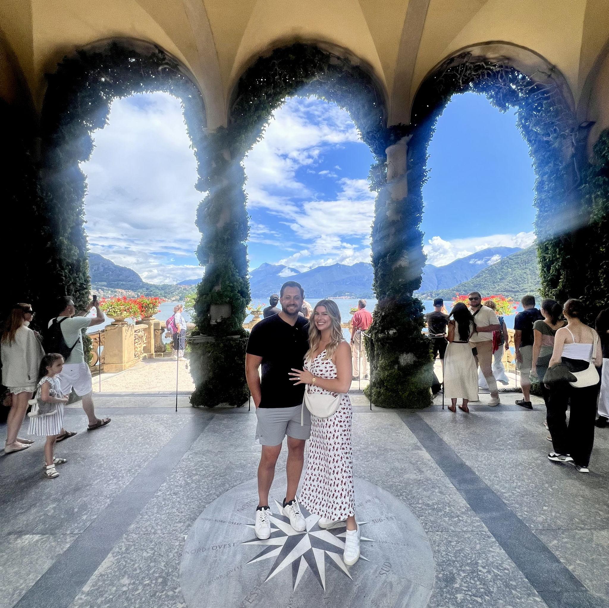 Fun fact: When Austin decided he was going to propose to Kelsie he initially wanted to do it under these famous arches in Lake Como.