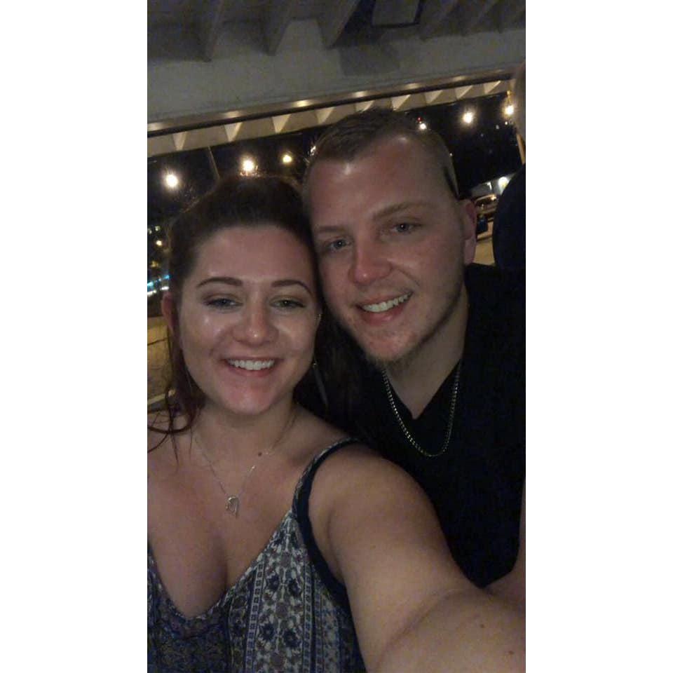 Our first anniversary at Palm Pavilion in Clearwater beach Florida