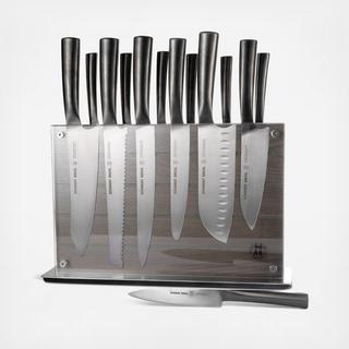 Grey Shiplap 15-Piece Knife Set