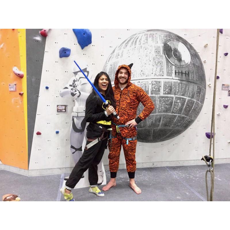 Costume-themed rock climbing ... coz why?