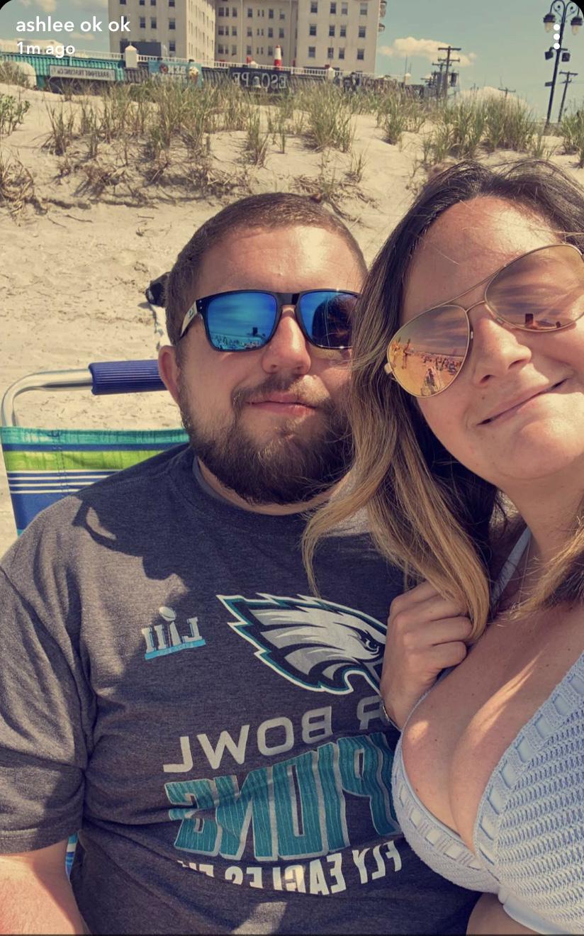 our first beach trip together- Strangely enough Kenny & Carole were sitting on the boards eating fries when they spotted Luke!