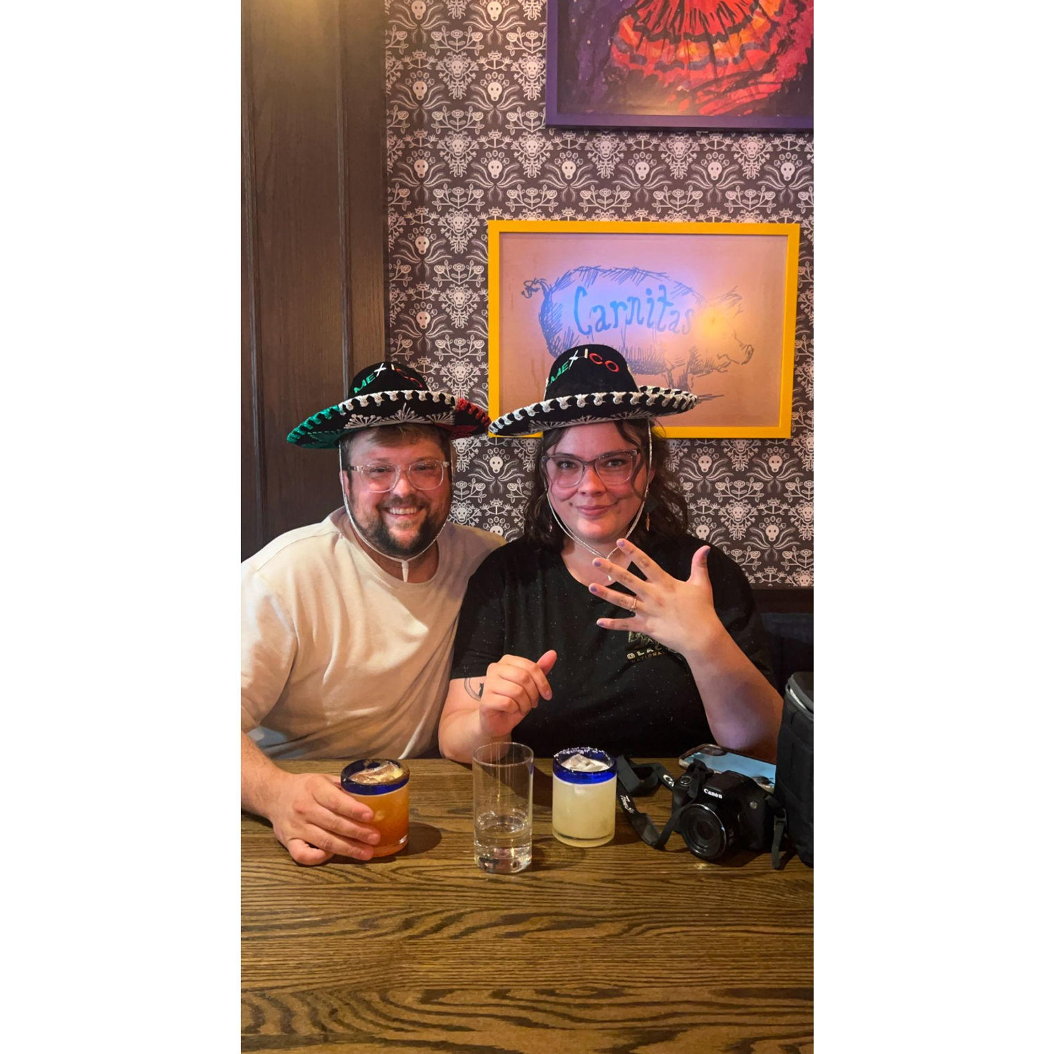 The tequila bar we went to in Banff, Canada directly after getting engaged