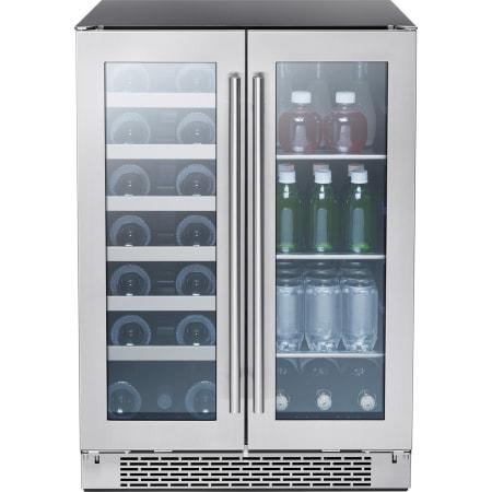 Presrv™ 24 Inch Wide 21 Bottle Capacity and 64 Can Capacity Wine Cooler and Beverage Center Combo with Active Cooling and PreciseTemp