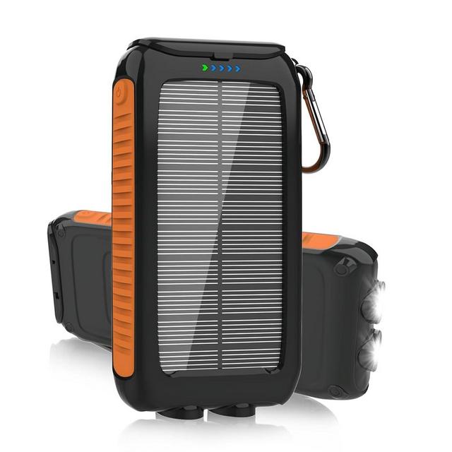 Solar Charger Power Bank 49800mAh - Portable Fast Charging Power Bank with Type-C & Dual USB Ports, Compatible with iPhone, Samsung & More, Waterproof Solar Panel for Camping, Hiking, and Outdoor Use