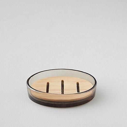 Glass + Bamboo Soap Dish