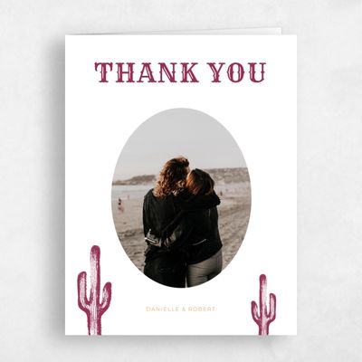 Raspberry, Red Wedding Thank You - Tolleson Photo