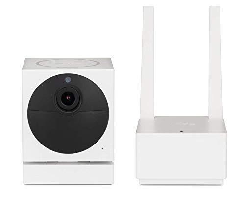 Wyze Cam Outdoor Bundle (Includes Base Station and 2 Cameras), 1080p HD Indoor/Outdoor Wire-Free Smart Home Camera with Night Vision, 2-Way Audio, Works with Alexa & Google Assistant - 2 Camera Kit
