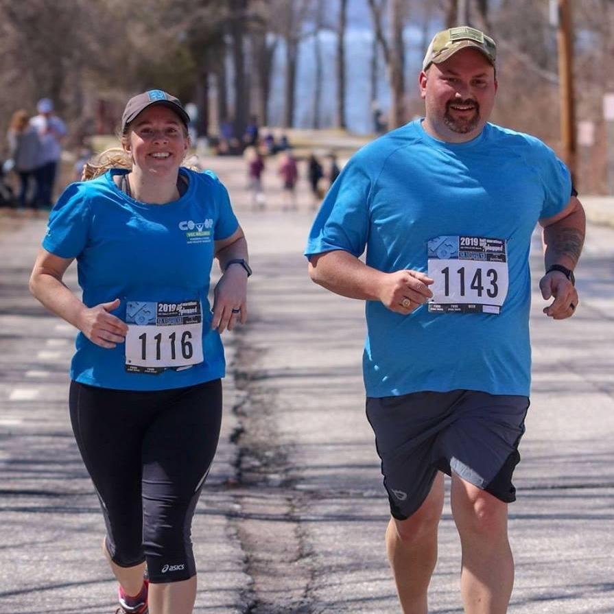 Our first race together, an easy 13.1 miles LOL