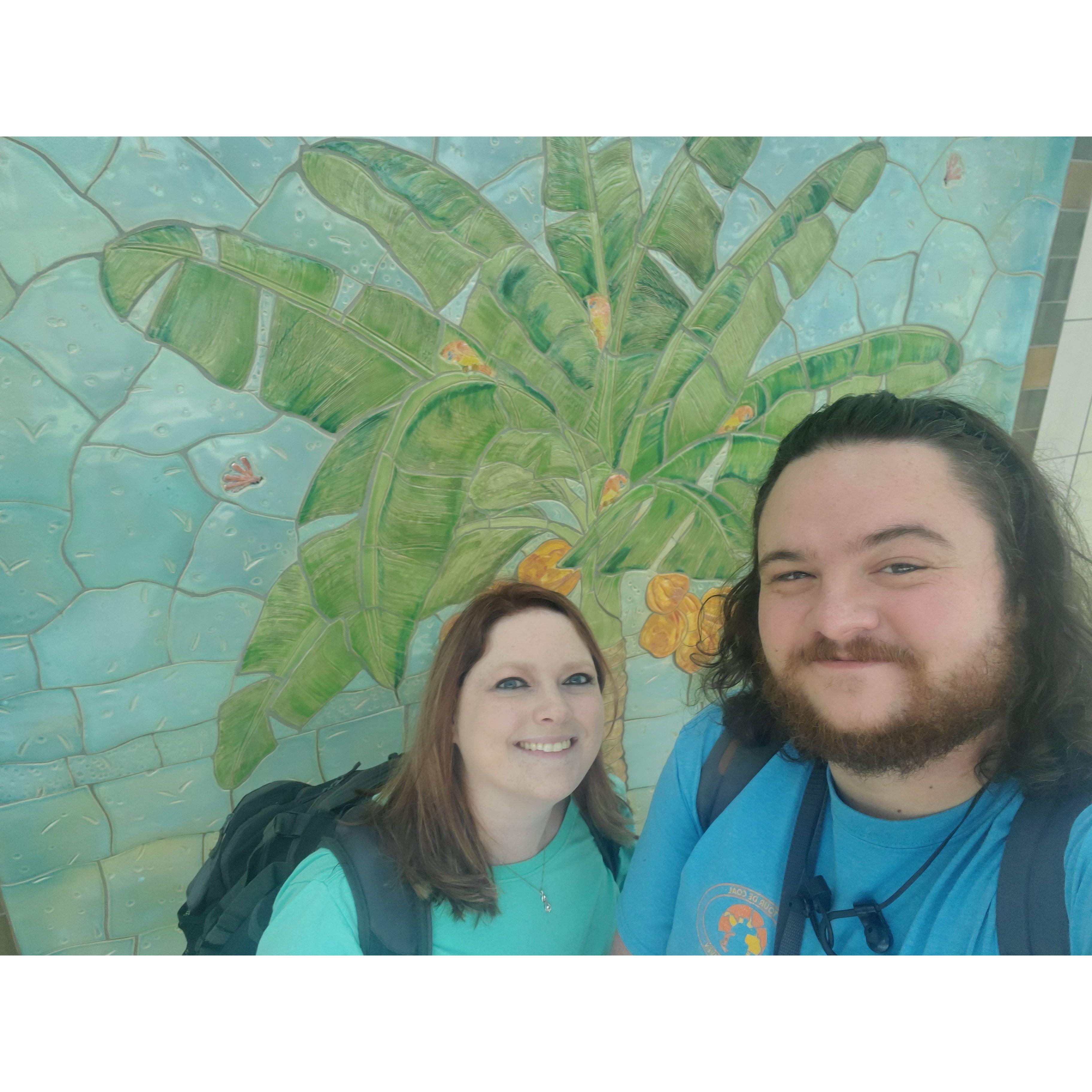 Tropical mosaic at the airport.