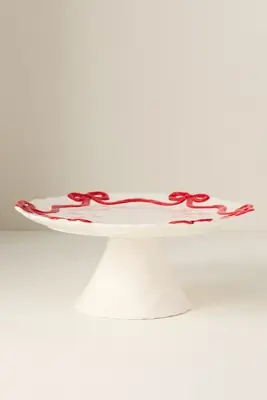 Benedita Bow Ceramic Stoneware Cake Stand