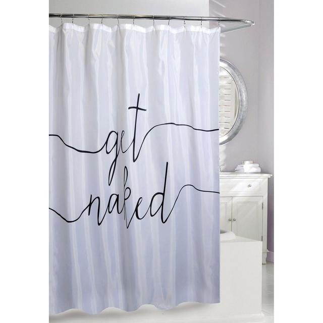 Moda "Get Naked" Shower Curtain in Black/White