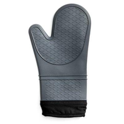 Silicone Quilted Oven Mitt in Grey