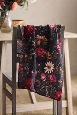 Moody Floral Linen Dish Towel