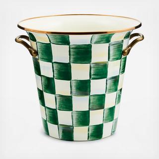 Emerald Check Stainless Steel Wine Cooler