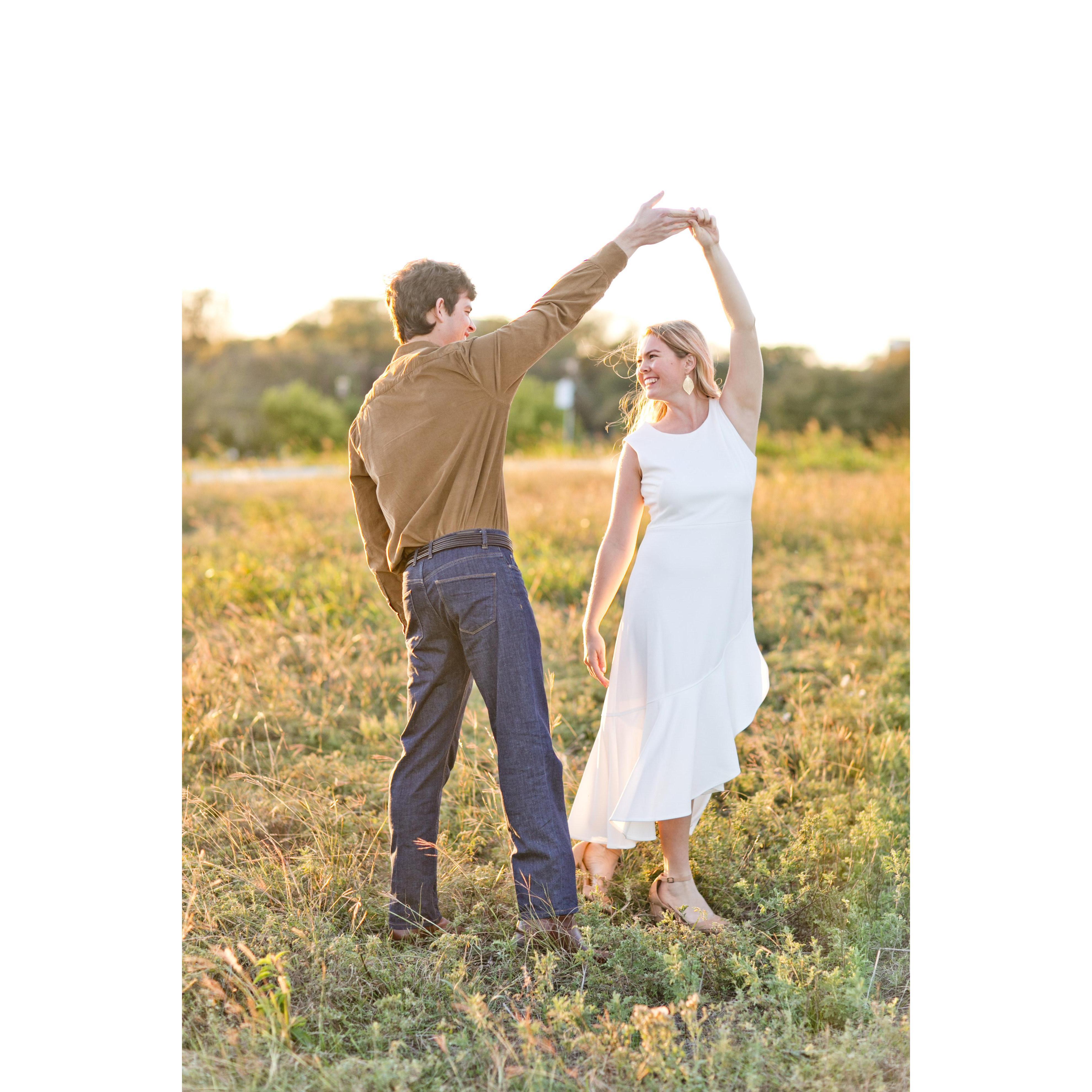“I wanna dance with you, Twirl you all around the floor, That's what they invented dancin’ for, I just wanna dance with you.”