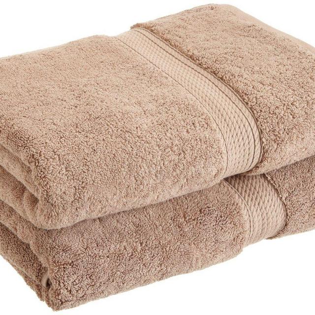 Superior 900 GSM Luxury Bathroom Towels, Made of 100% Premium Long-Staple Combed Cotton, Set of 2 Hotel & Spa Quality Bath Towels - Latte, 30" x 55" each