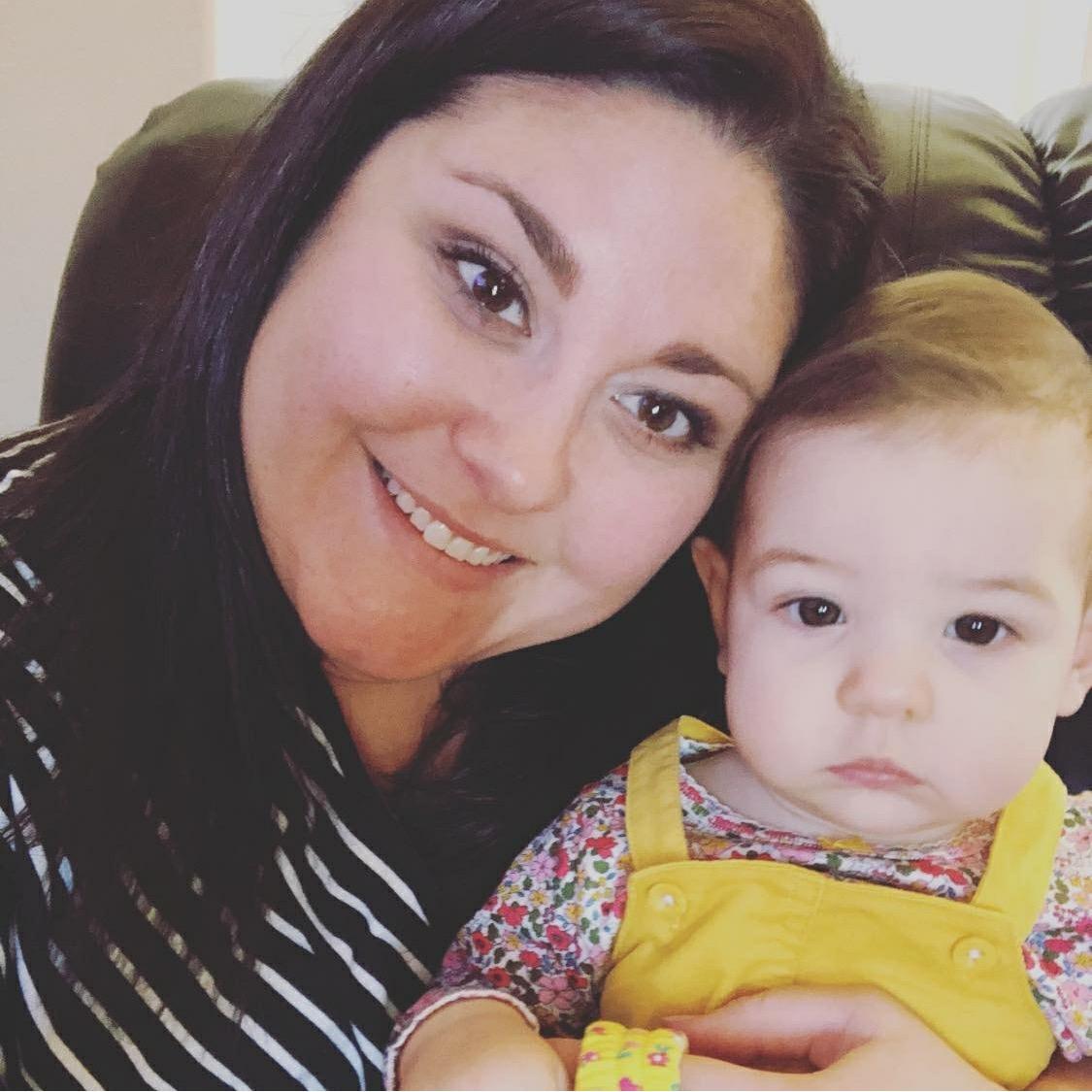 Auntie Kim posing with her youngest niece, Kyah Rose!