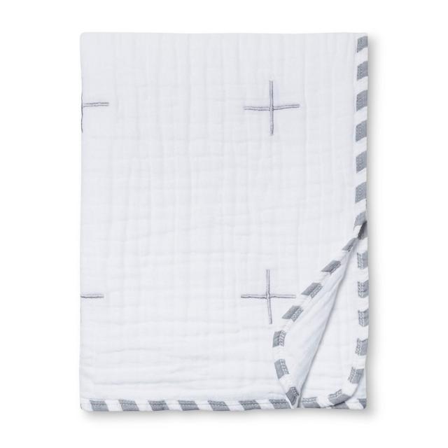 Muslin Quilt Blanket Diamond - Cloud Island™ True White