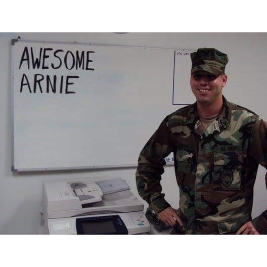 Jon served in the U.S. Navy. Did you know that he was stationed in Guam where Allison's brother, Michael, was stationed while serving in the Air Force! Military service + operating a printer = win!