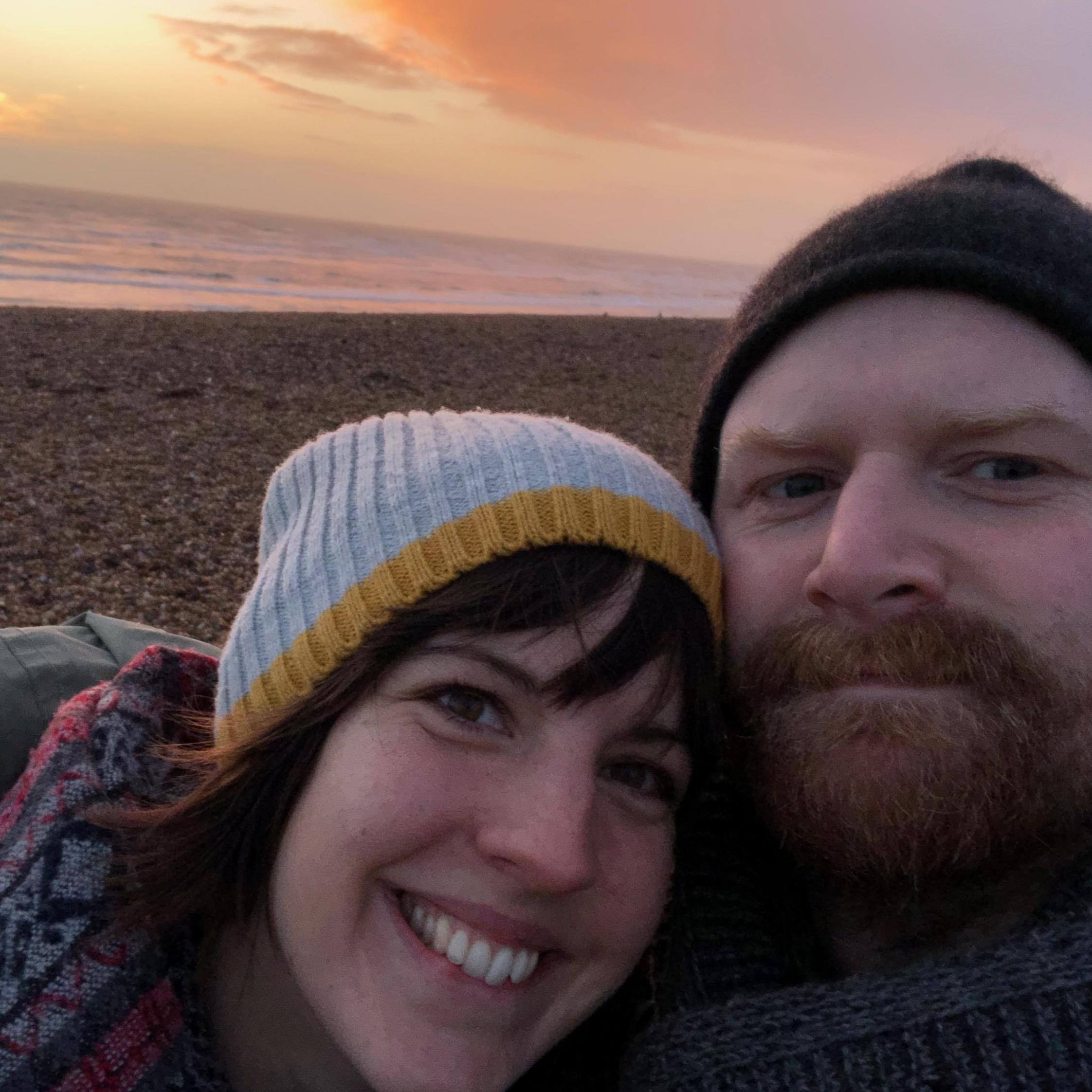 Sunset on Hove beach, Christmas Eve 2019