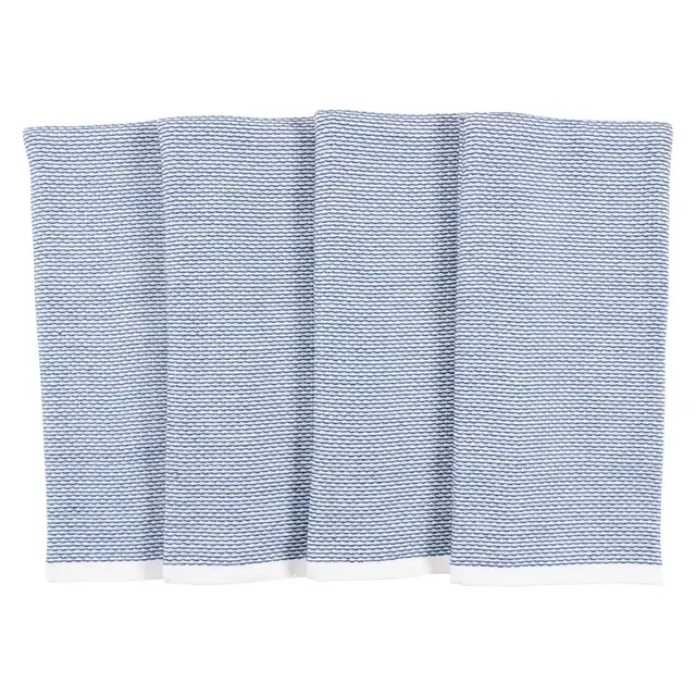 Our Table™ Select Dual Purpose Pique Kitchen Towels in Navy (Set of 4)